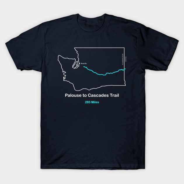 Palouse to Cascades Rail Trail T-Shirt by numpdog